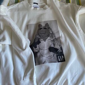 GAP White Muppets Sweatshirt